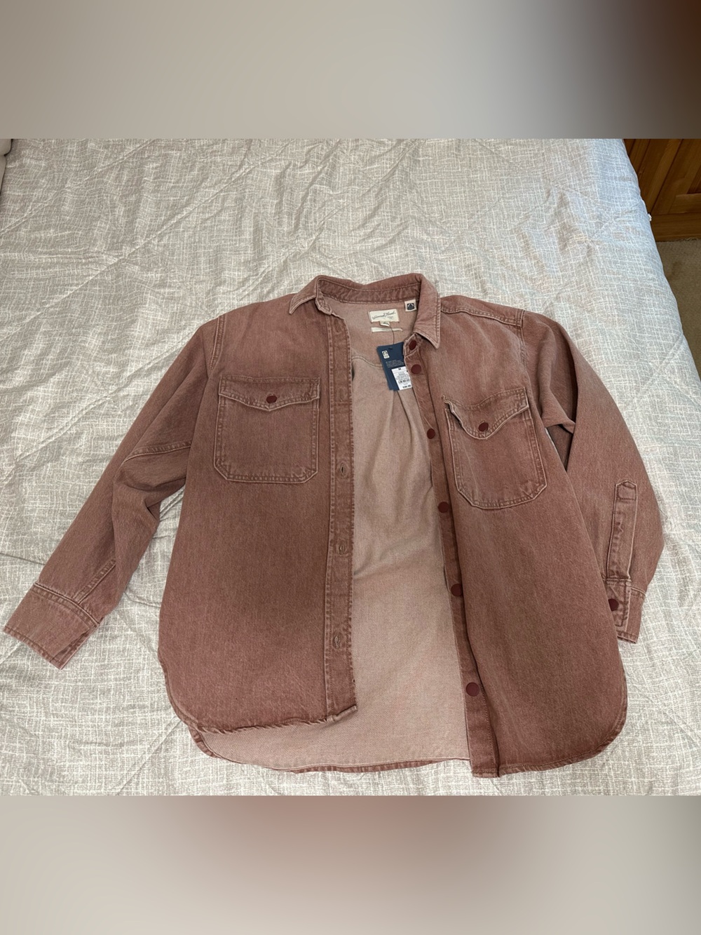 Universal Thread women’s Button-Down Shirt Jacket in Dusty Mauve